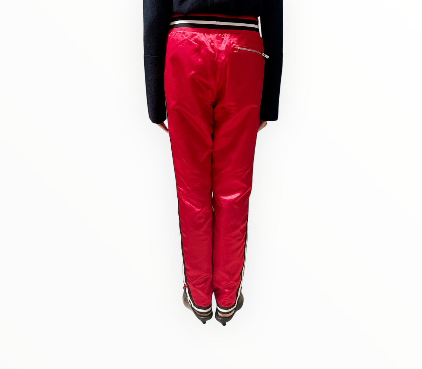 Kith x Mitchell & Ness Satin Warm-Up Pants - Red - Size S