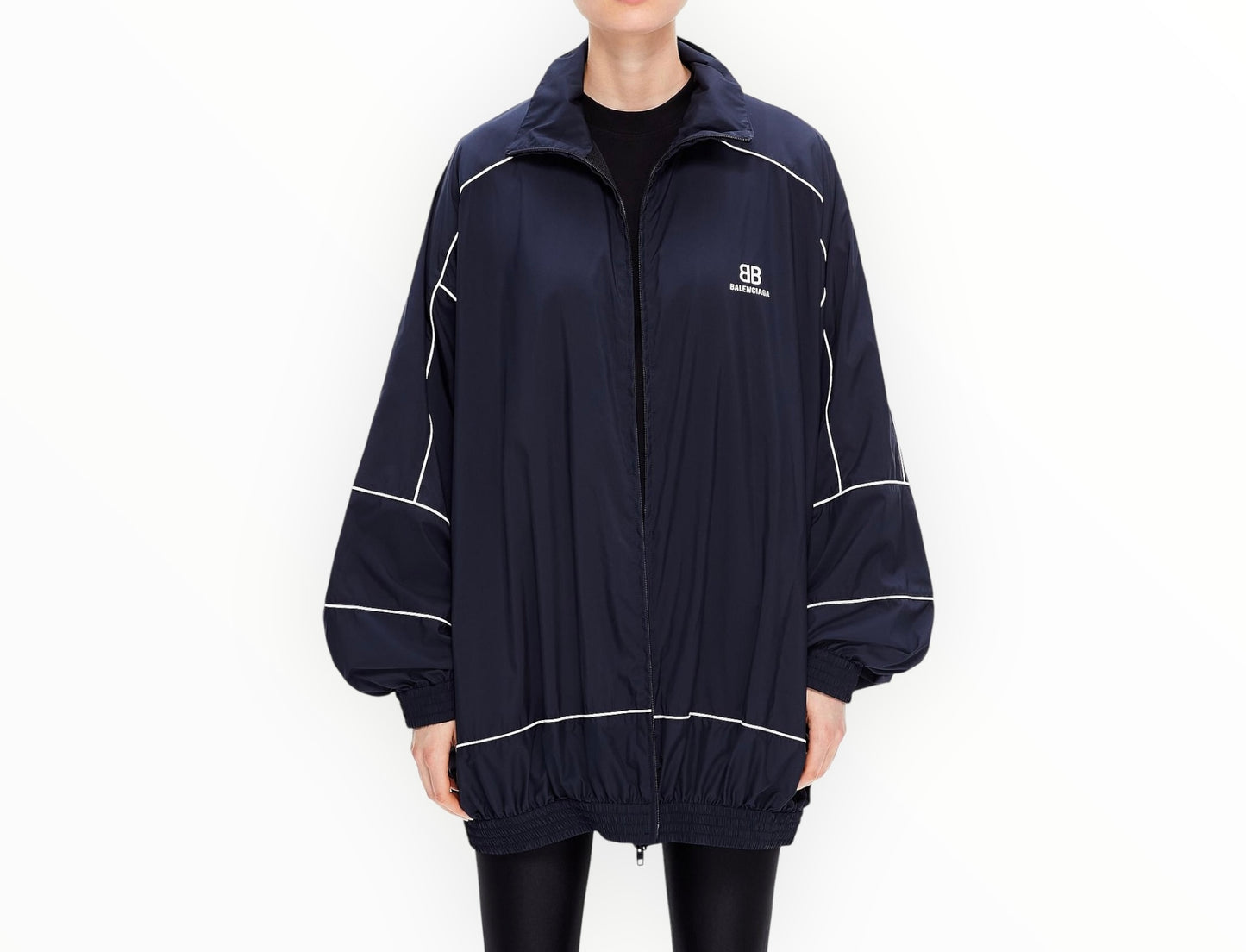 Balenciaga Zip Up Jacket - Navy - Size 36