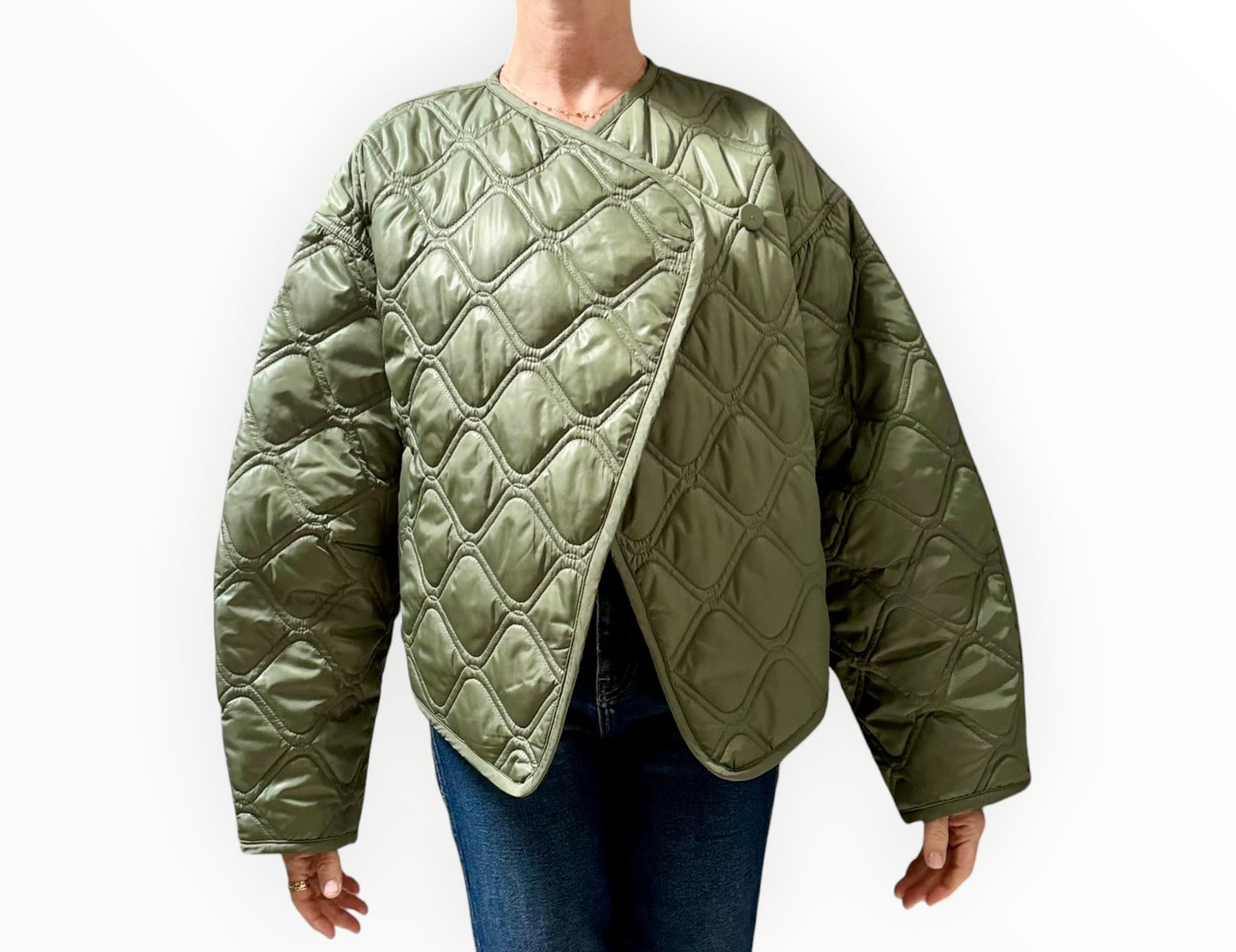RT006226 - A.L.C Emory Quilted Jacket - Olive - Size XS
