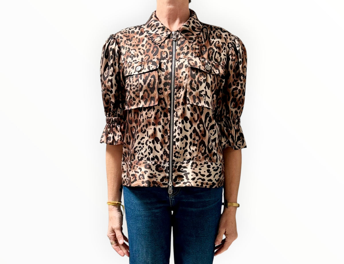 RT006288 - Cinq A Sept Holly Jacket - Animal Print - Size M