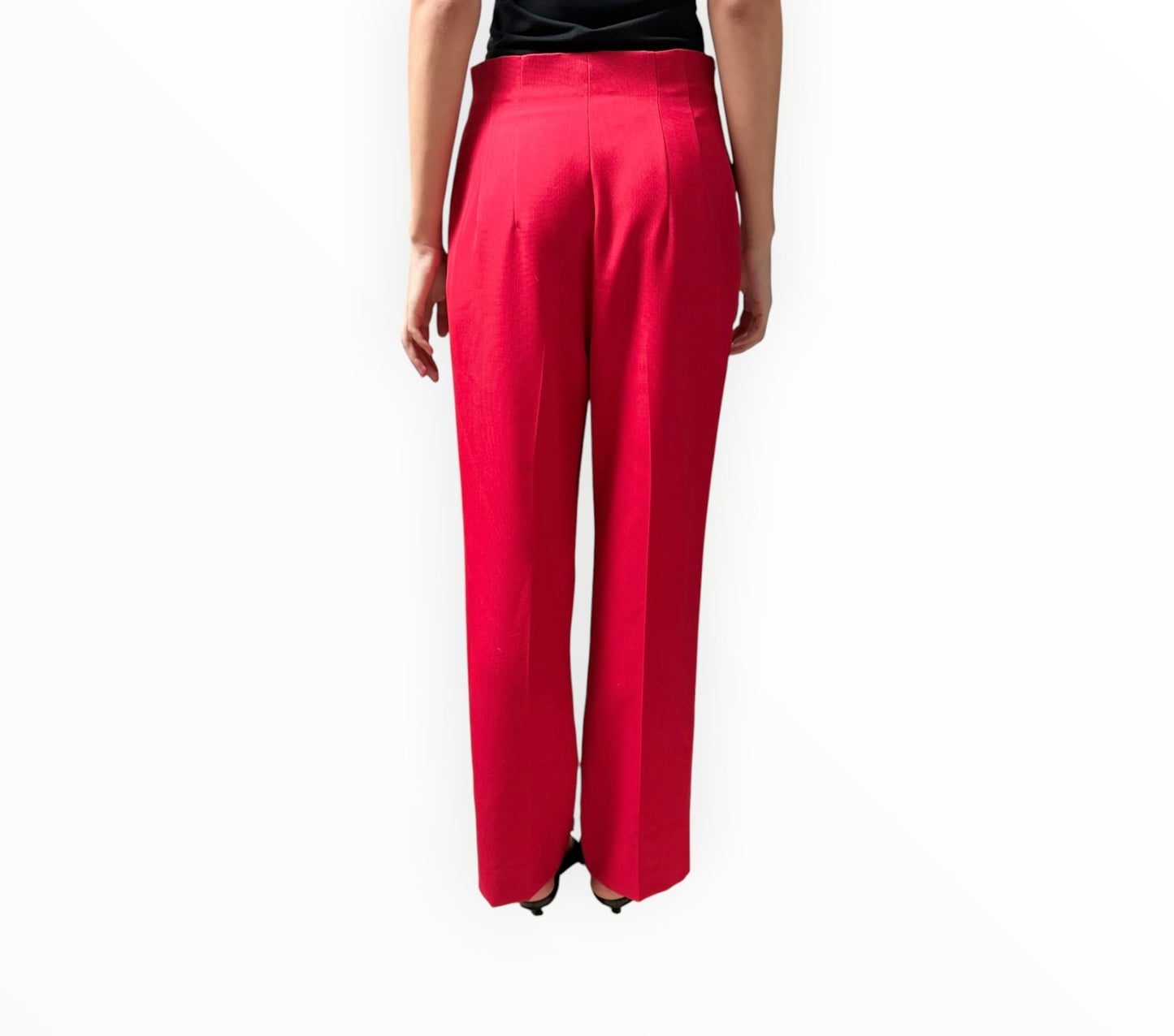 Scanlan Theodore Flat Front Pants - Red - Size AU12