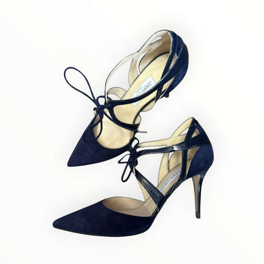 Jimmy Choo Pointed Toe Pumps  - Navy - Size 39.5