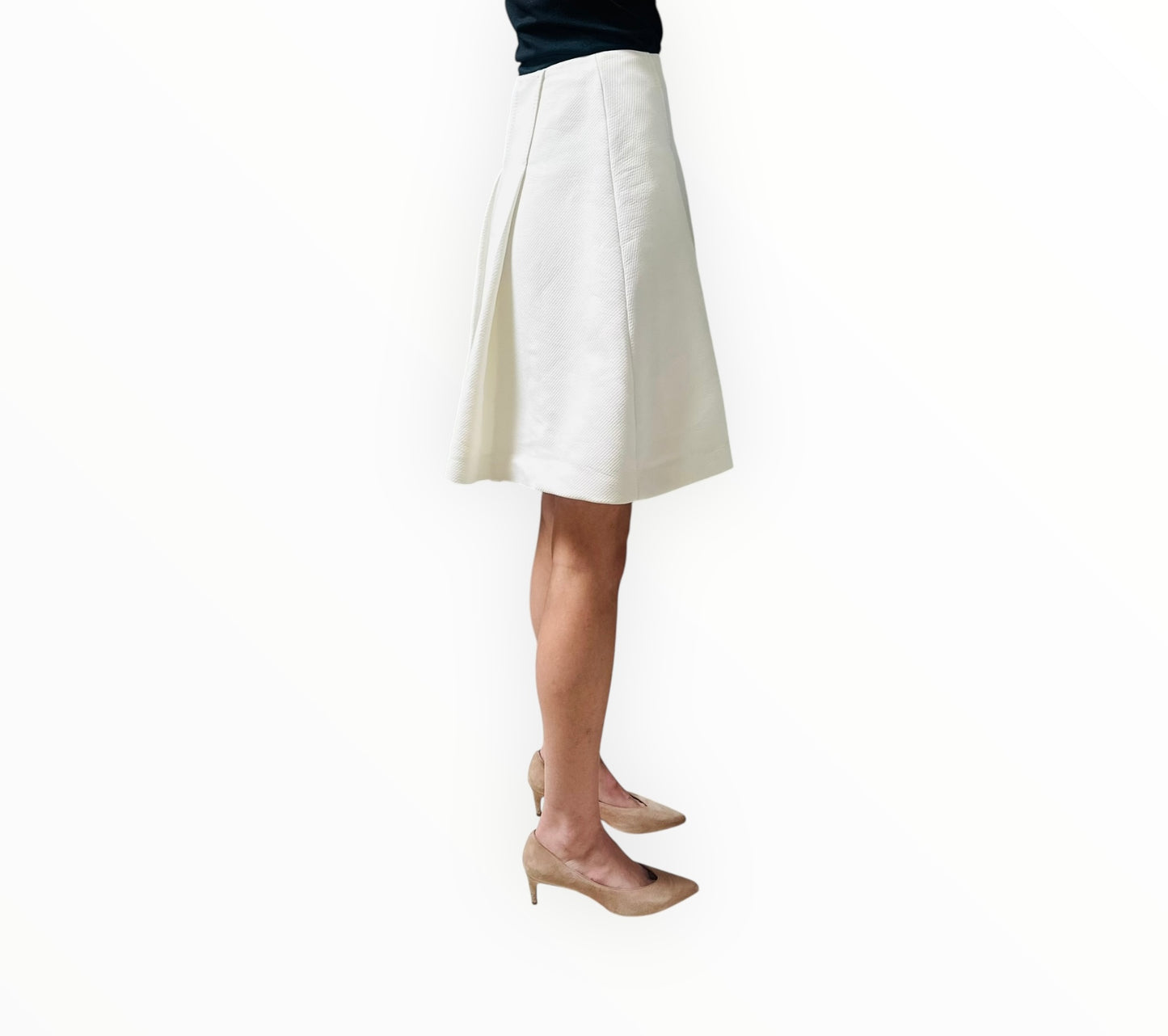 Miu Miu Box Pleated Skirt - White - Size 38