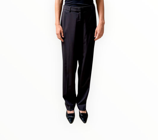Jac + Jack Wool Flat Front Pants - Black - Size 12
