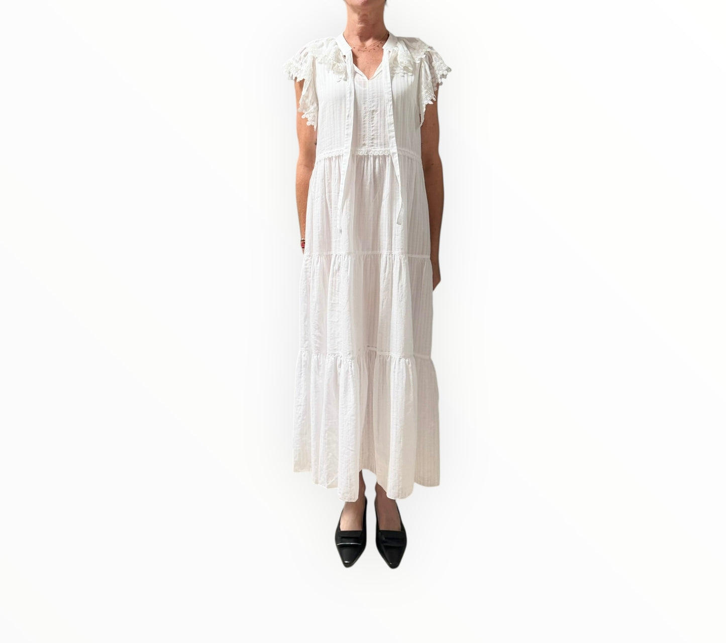 See by Chloe Cotton Voile Midi Dress - White - Size 38