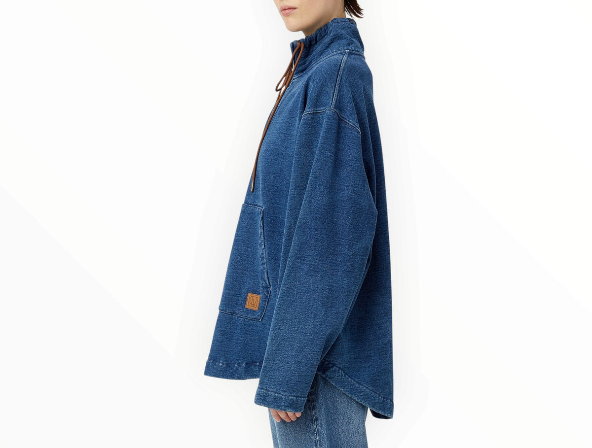 RT006408 - Camilla and Marc Meena Denim Fleece Pullover - Classic Blue - Size AU8