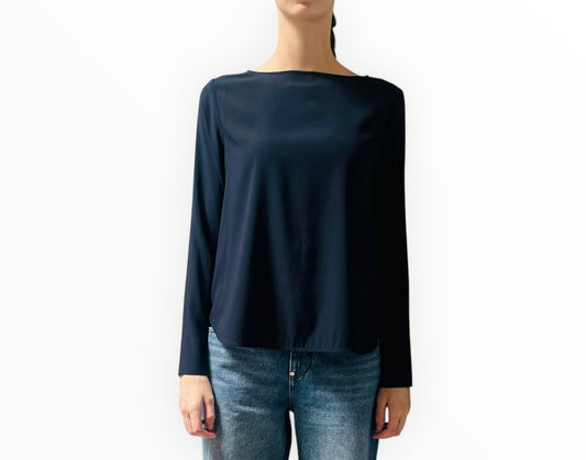 Scanlan Theodore Silk Tunic - Navy - Size 10