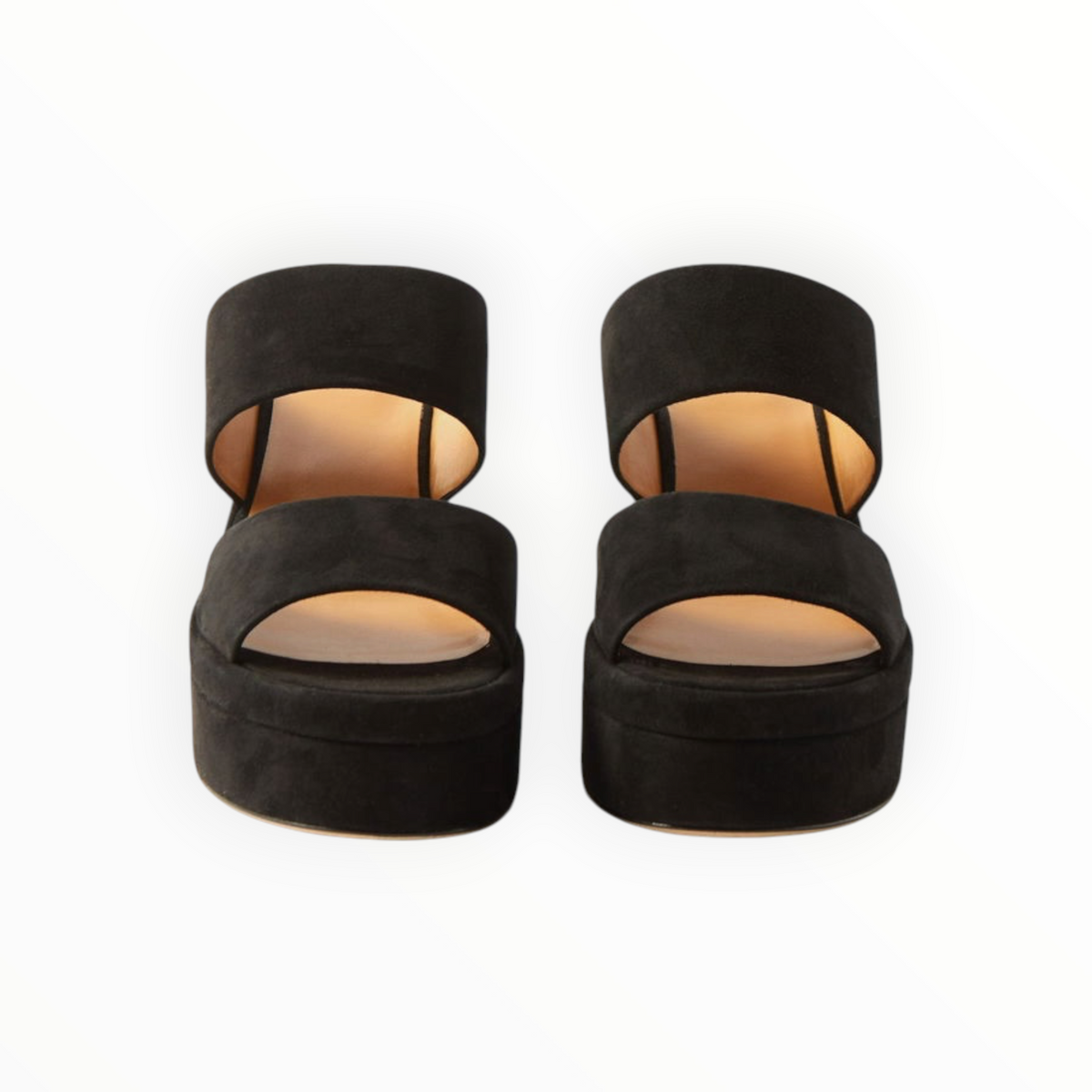 Chloe Odina Platform Mules- Black - Size 38