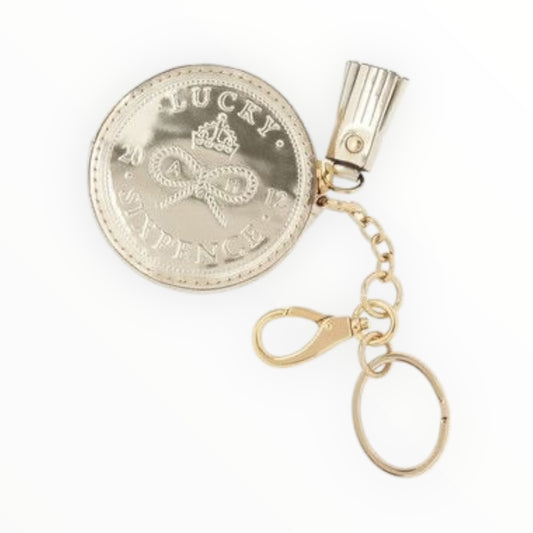 Anya Hindmarch Lucky Penny Coin Purse + Keyring - Gold