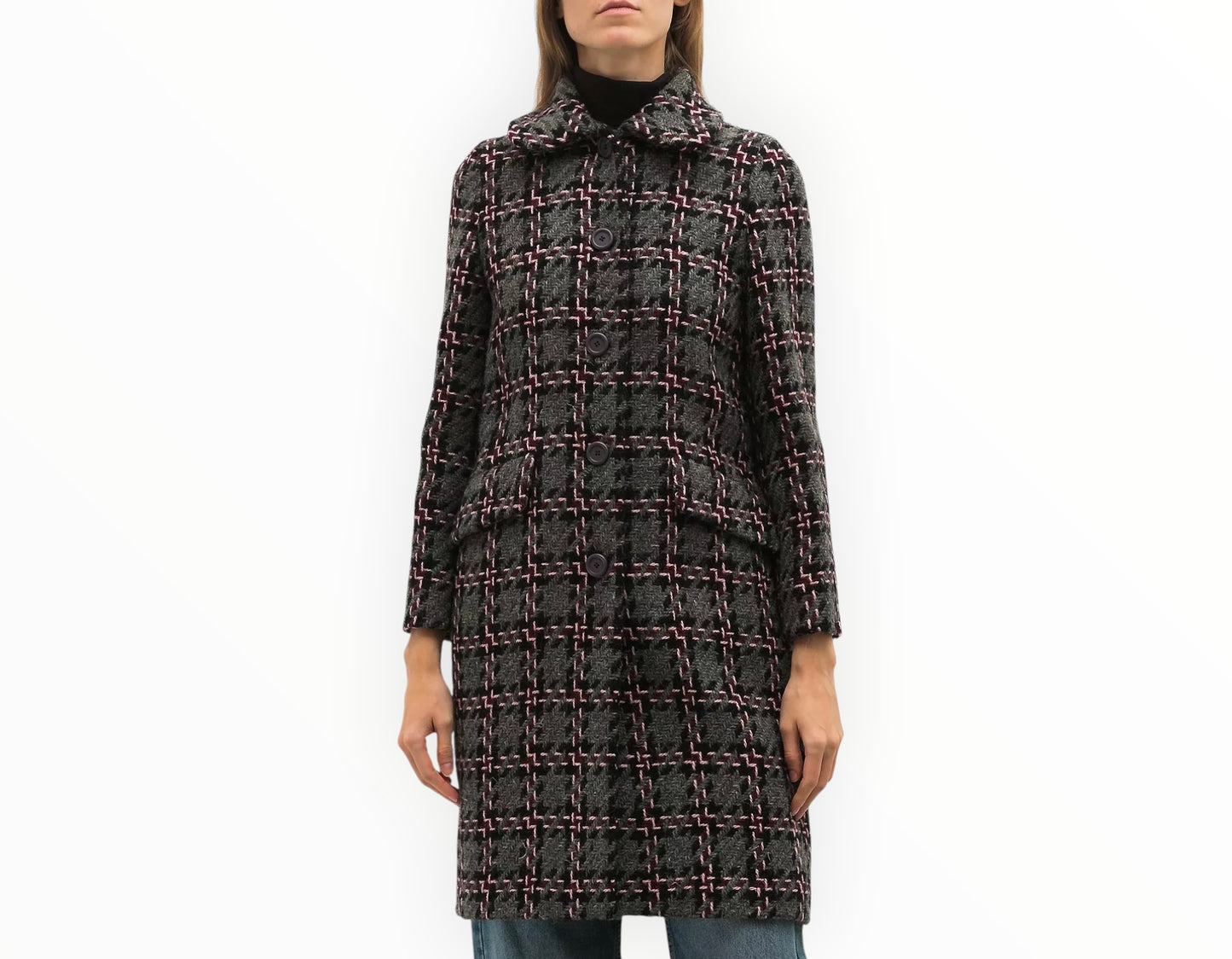 Miu Miu Tweed Boucle Coat - Multi - Size 38