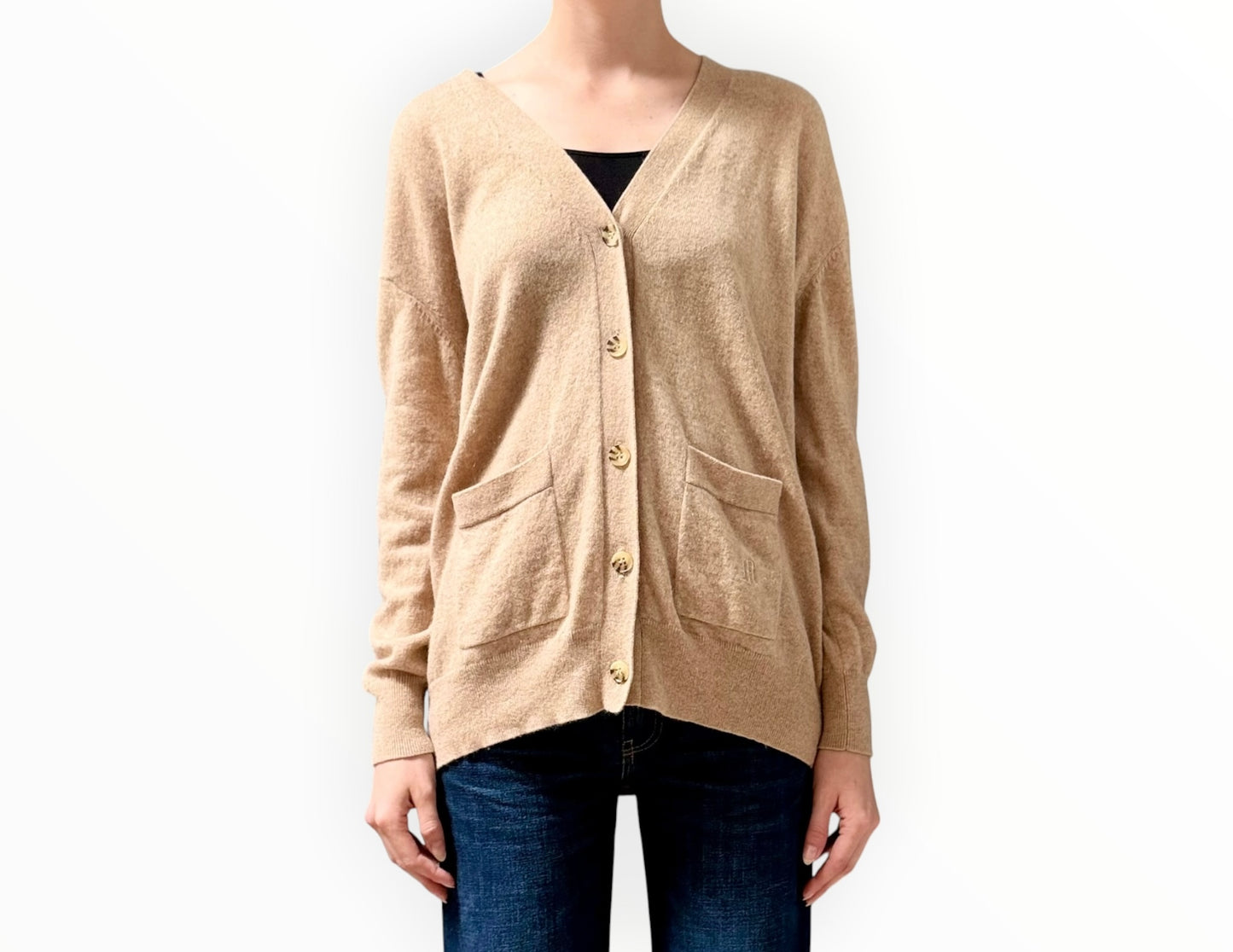 Maje Cashmere Cardigan - Camel - Size 2