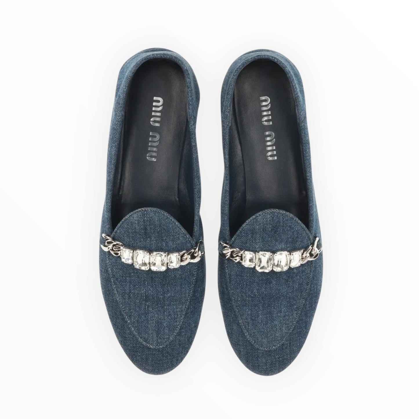 Miu Miu Denim Loafers - Denim - Size 38.5