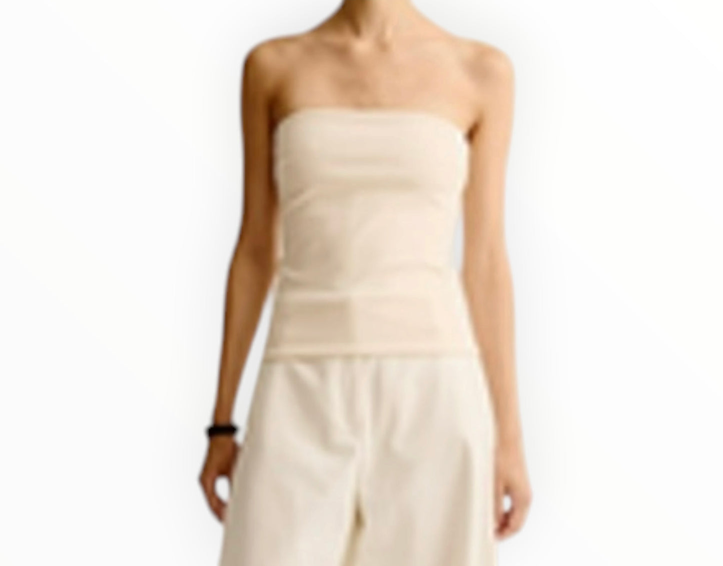 Esse Strapless Top - Ivory - Size AU10