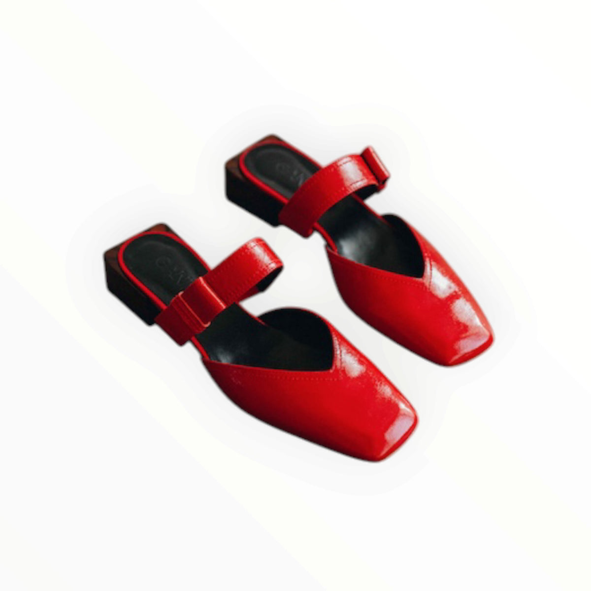 Ganni Patent Mules - Red - Size  40