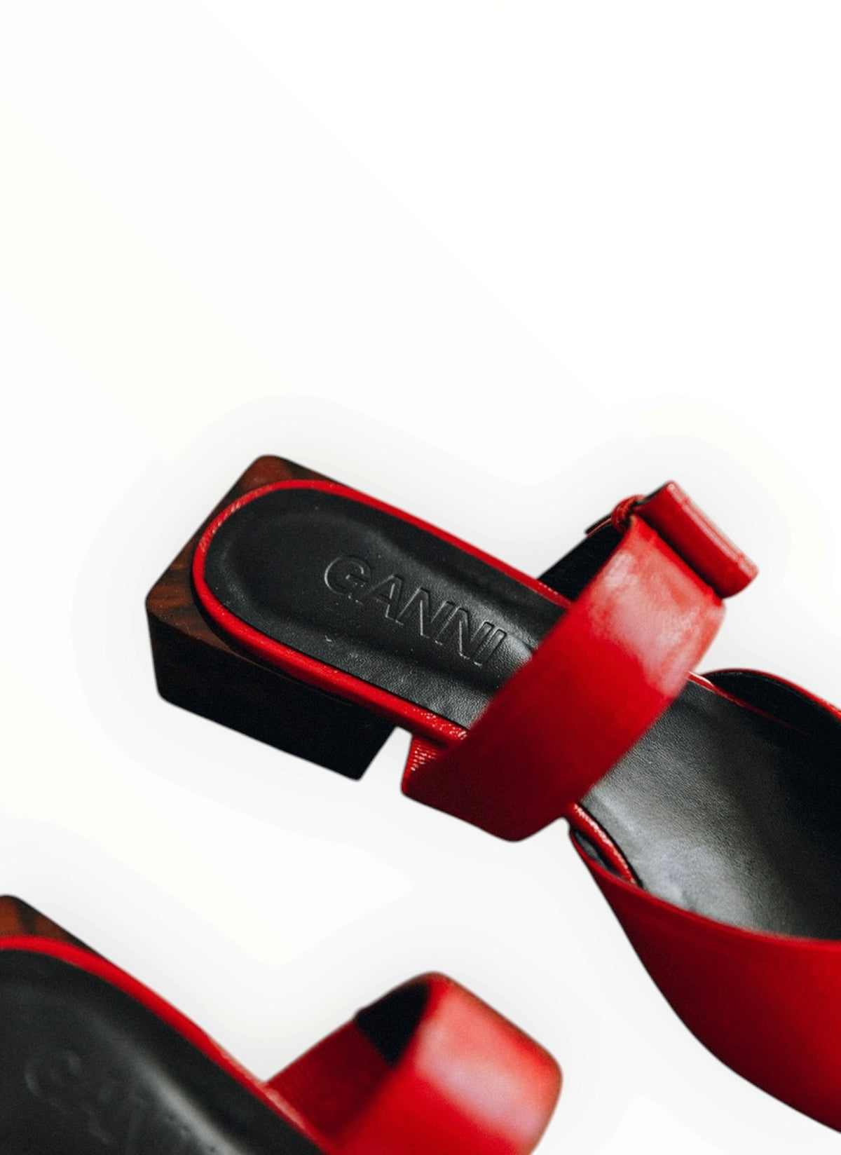 Ganni Patent Mules - Red - Size  40