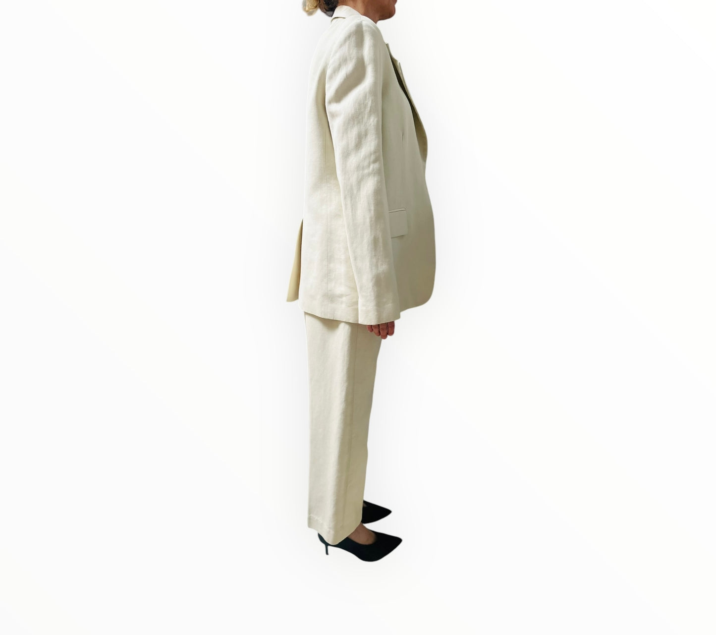 Raey Trouser Suit - Cream - Size 8