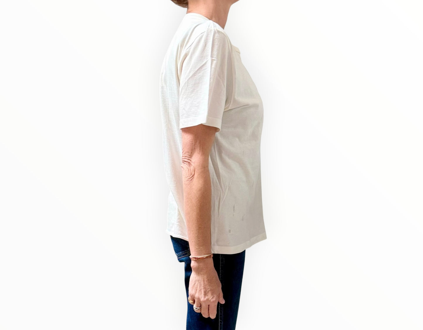 Saint Laurent Heart Tee - White - Size M