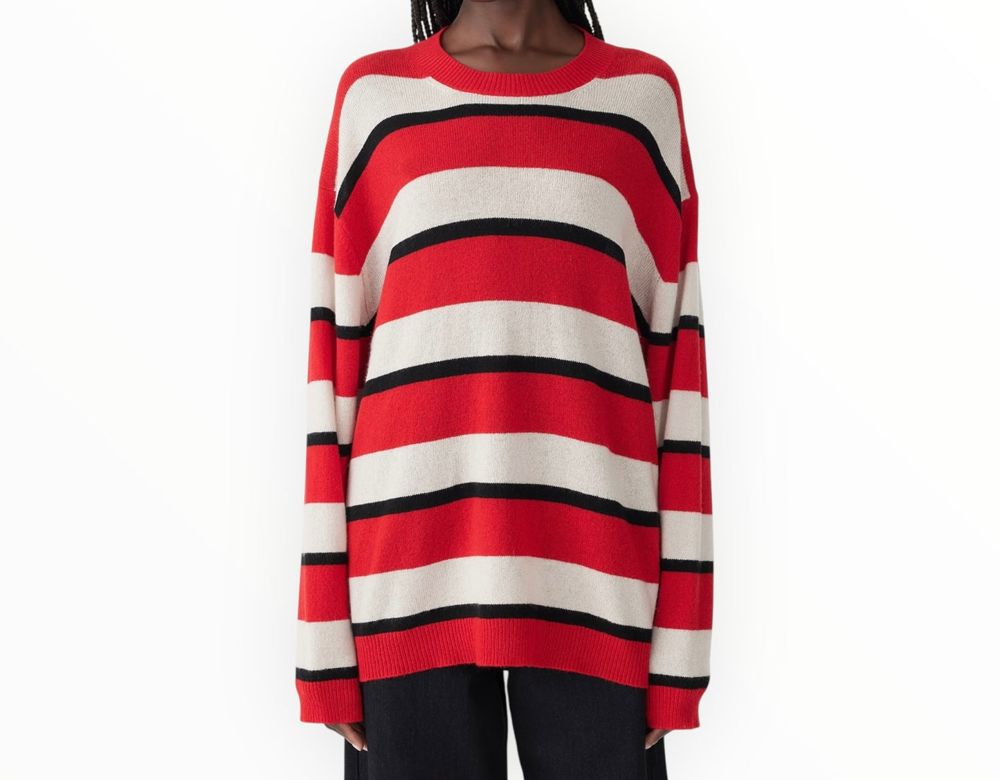 Bassike Striped Knit - Red - Size XS