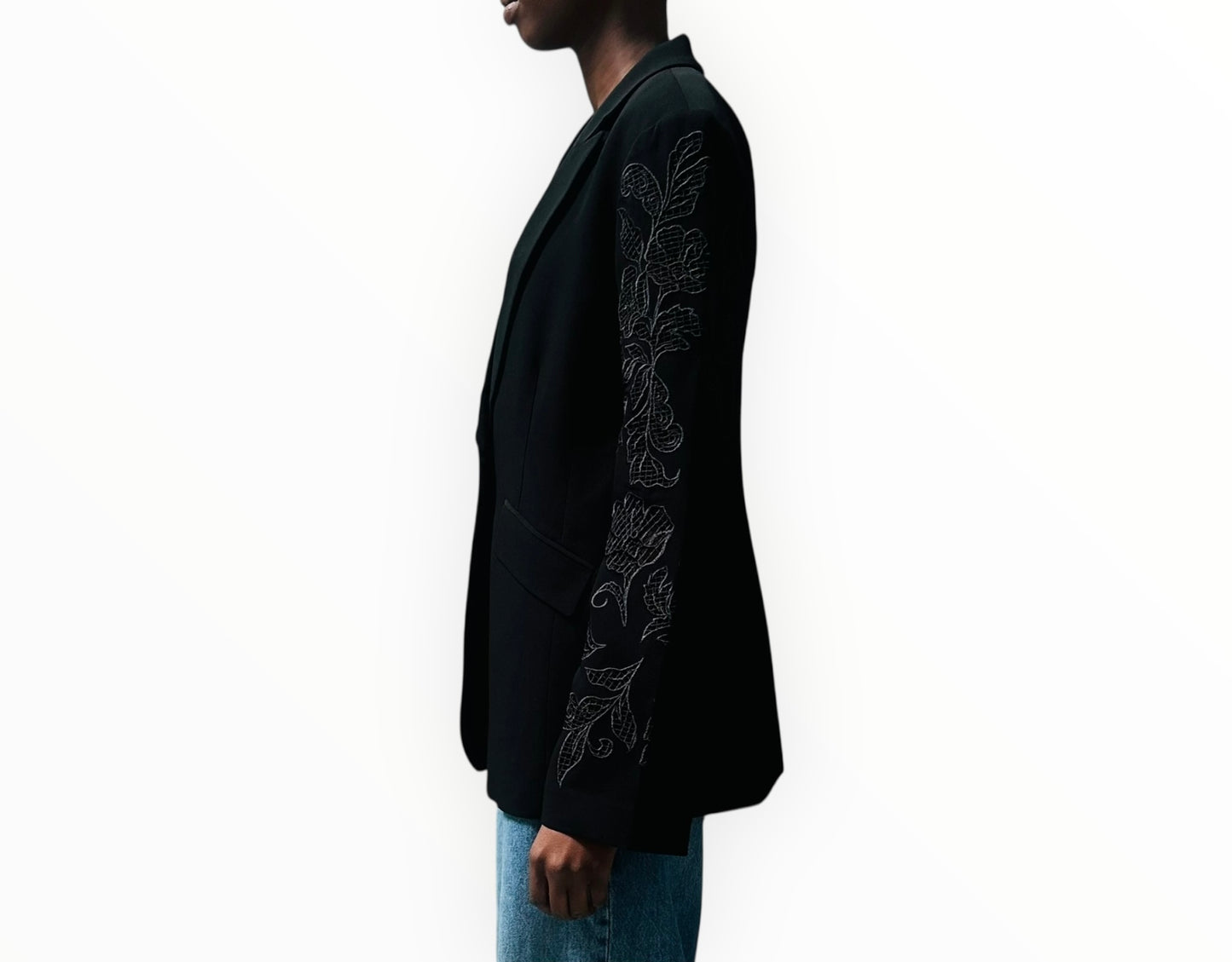 Cinq A Sept Cutout Paisley Cheyenne Blazer - Black - Size 10