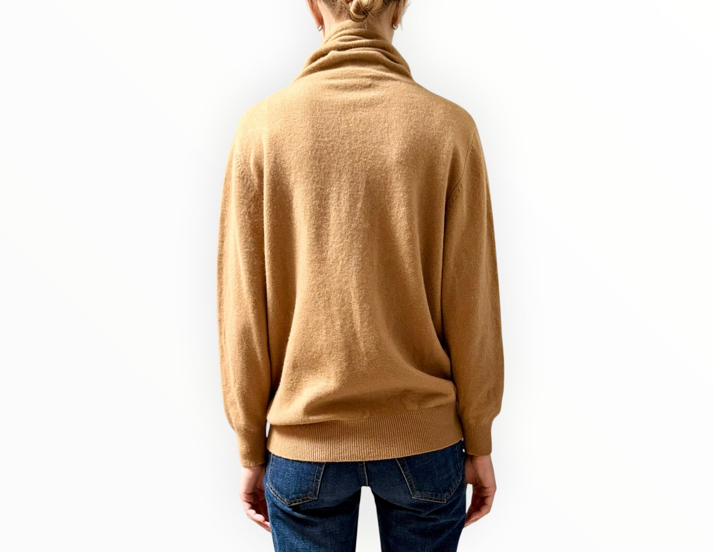 Jac + Jack Funnel Neck Sweater - Latte - Size S