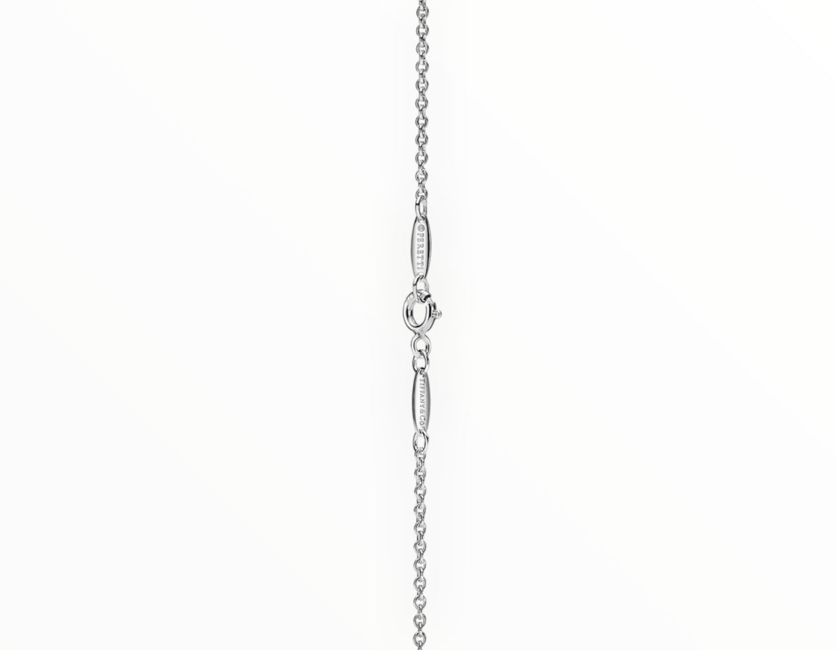 Tiffany & Co Elsa Peretti Bean Pendant Necklace.