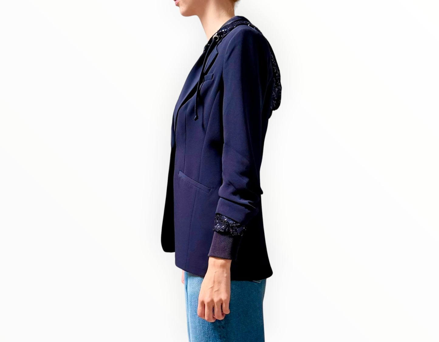 Cinq A Sept Khloe Jacket - Navy - Size AU10