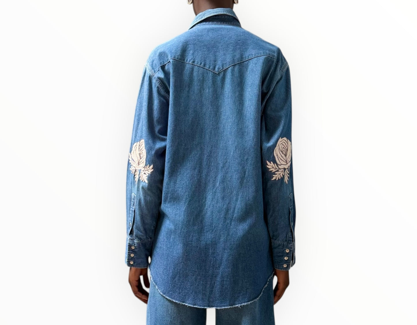 Bliss and Mischief Denim Shirt - Blue - Size M