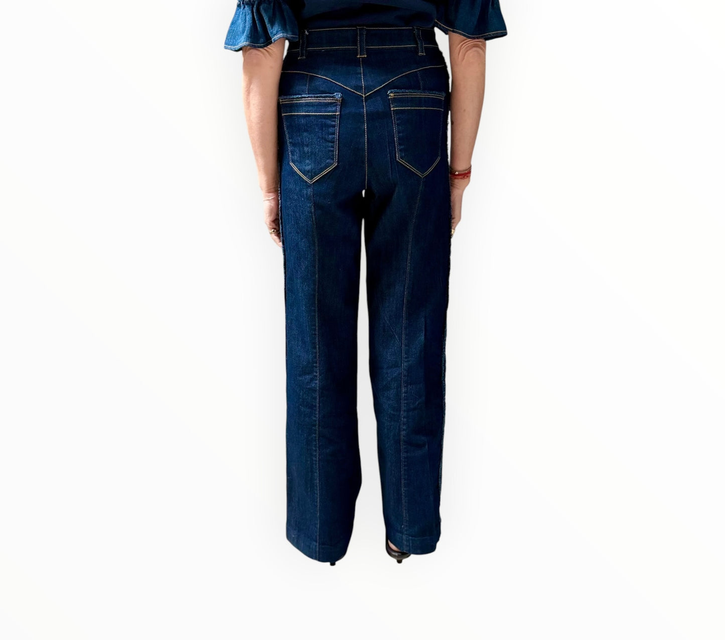 Cinq a Sept Raw Edge Jeans - Blue - Size AU8
