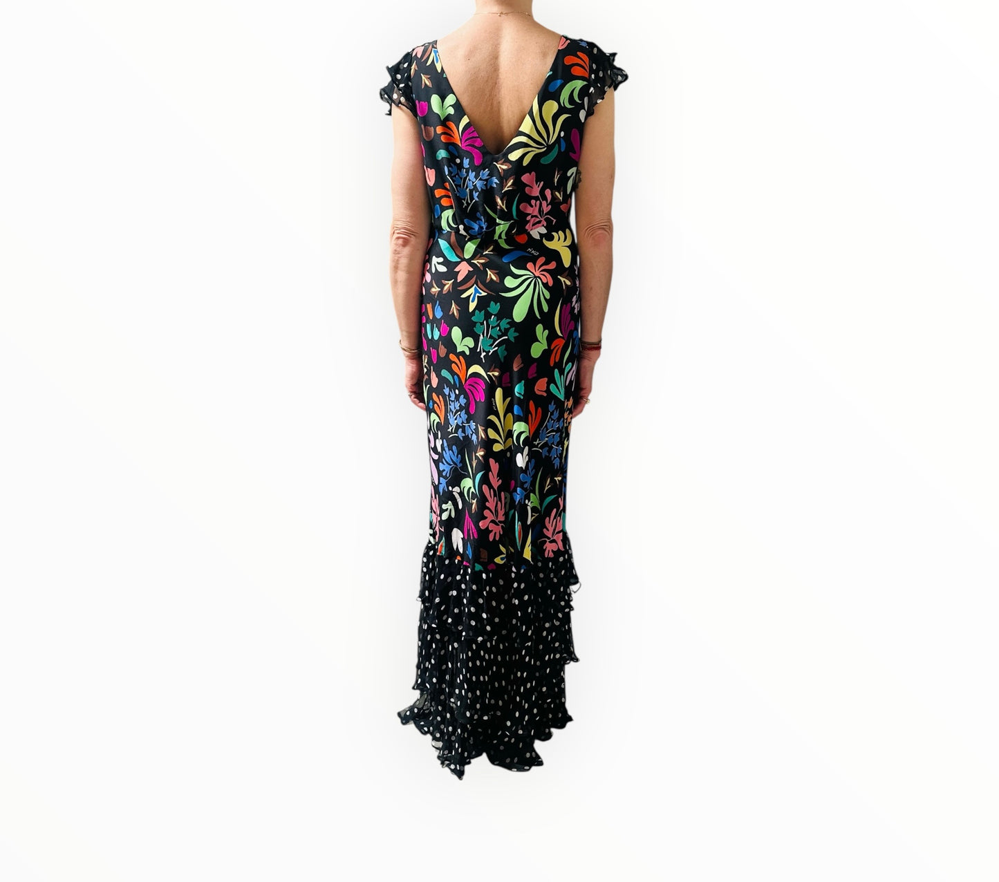 Rixo Ossy Dress - Black Multi - Size 14