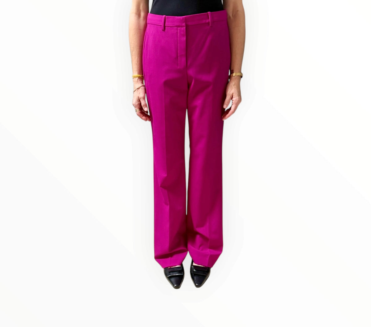 RT006264 - Theory Flat Front Wool Pants - Cyclamen - Size AU8