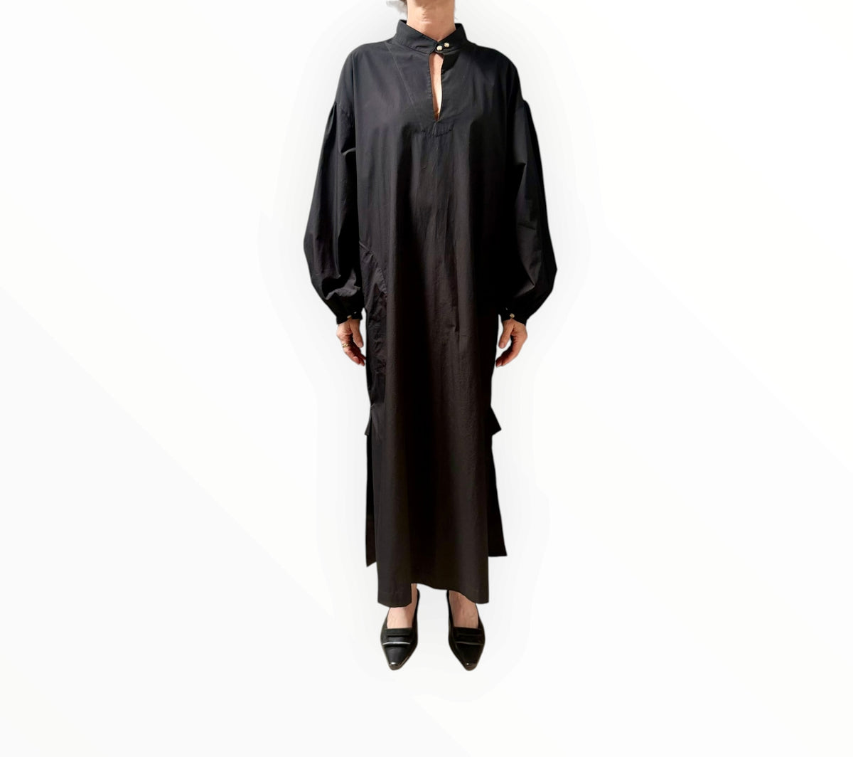 RT006364 - Bassike High Neck Dress - Black - Size XS