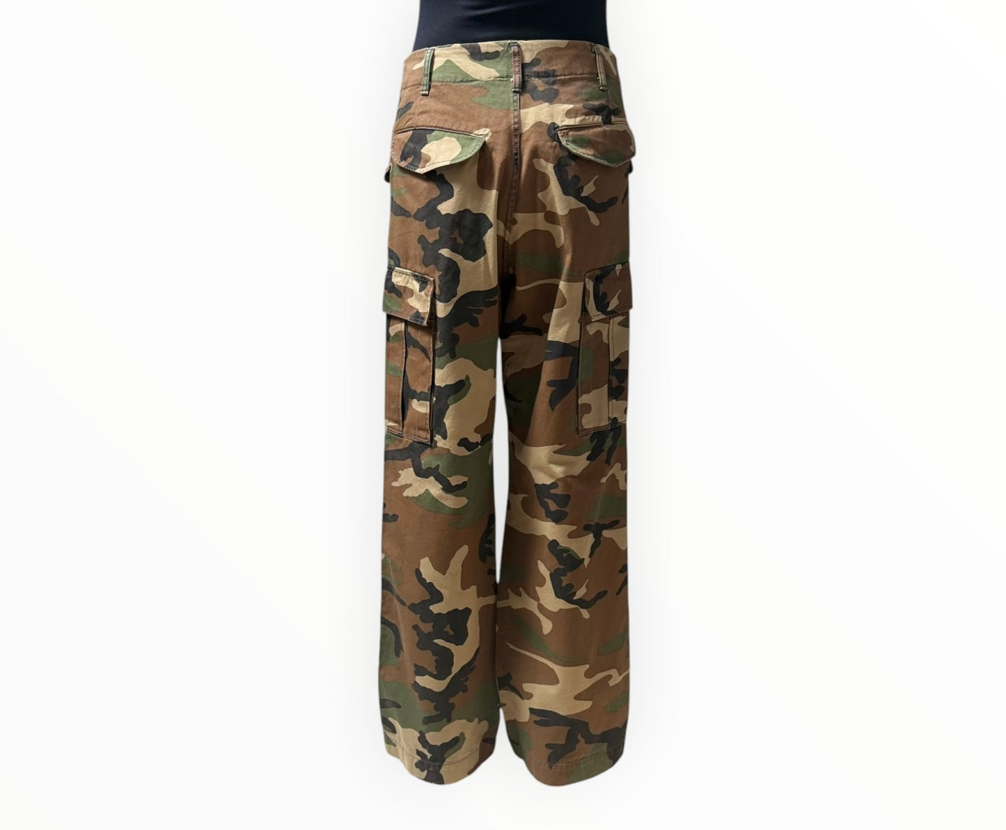 Bassike Cargo Pants - Camo - Size 0