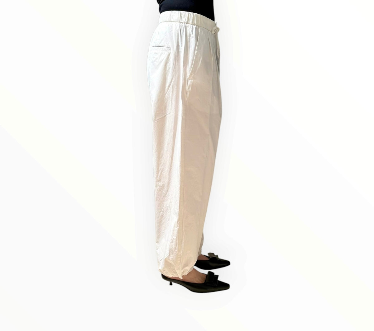 RT006446 - Amomento Wide Leg Pants - White - Size M