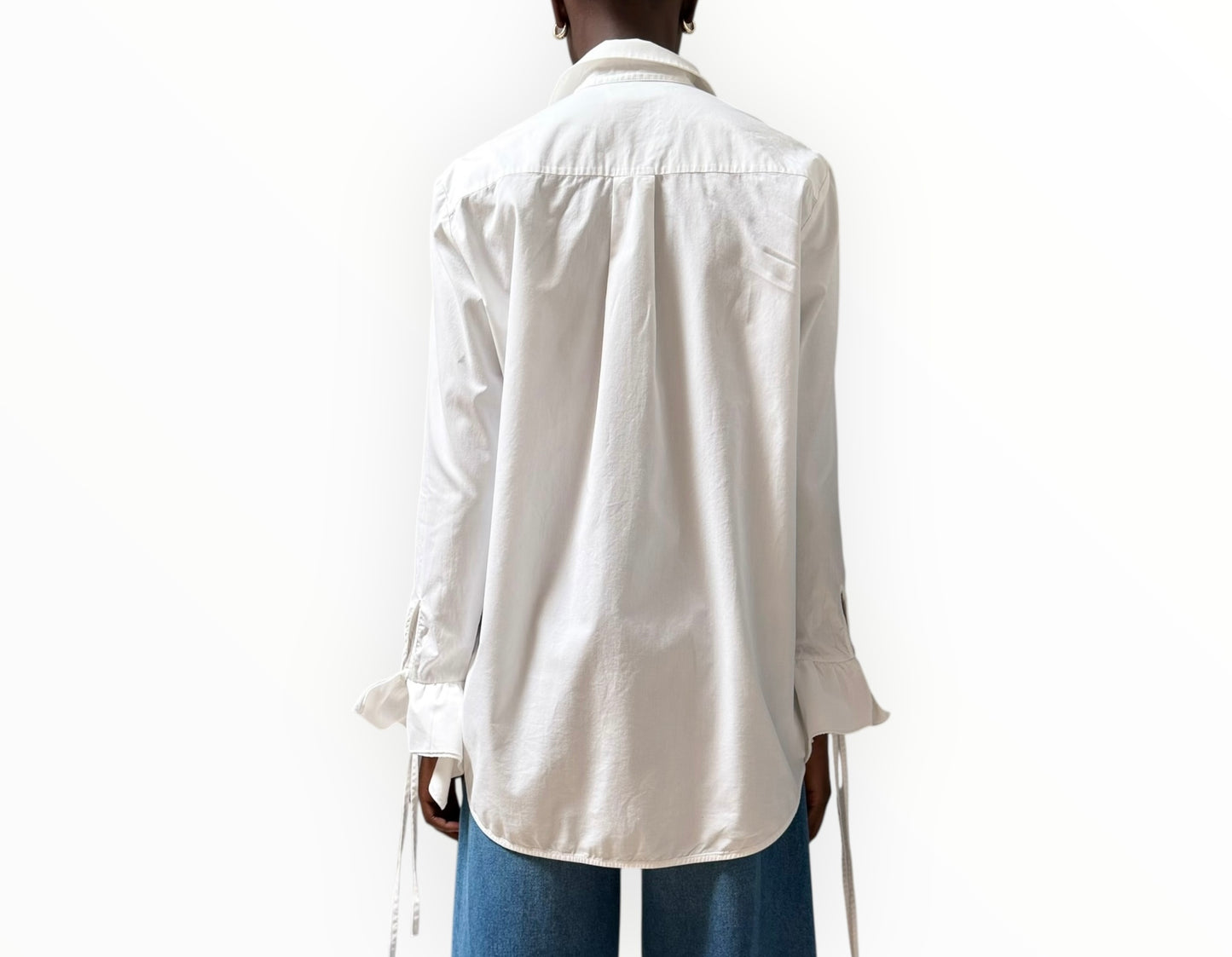 VVB by Victoria Beckham Classic Shirt with Ties - White - Size AU10