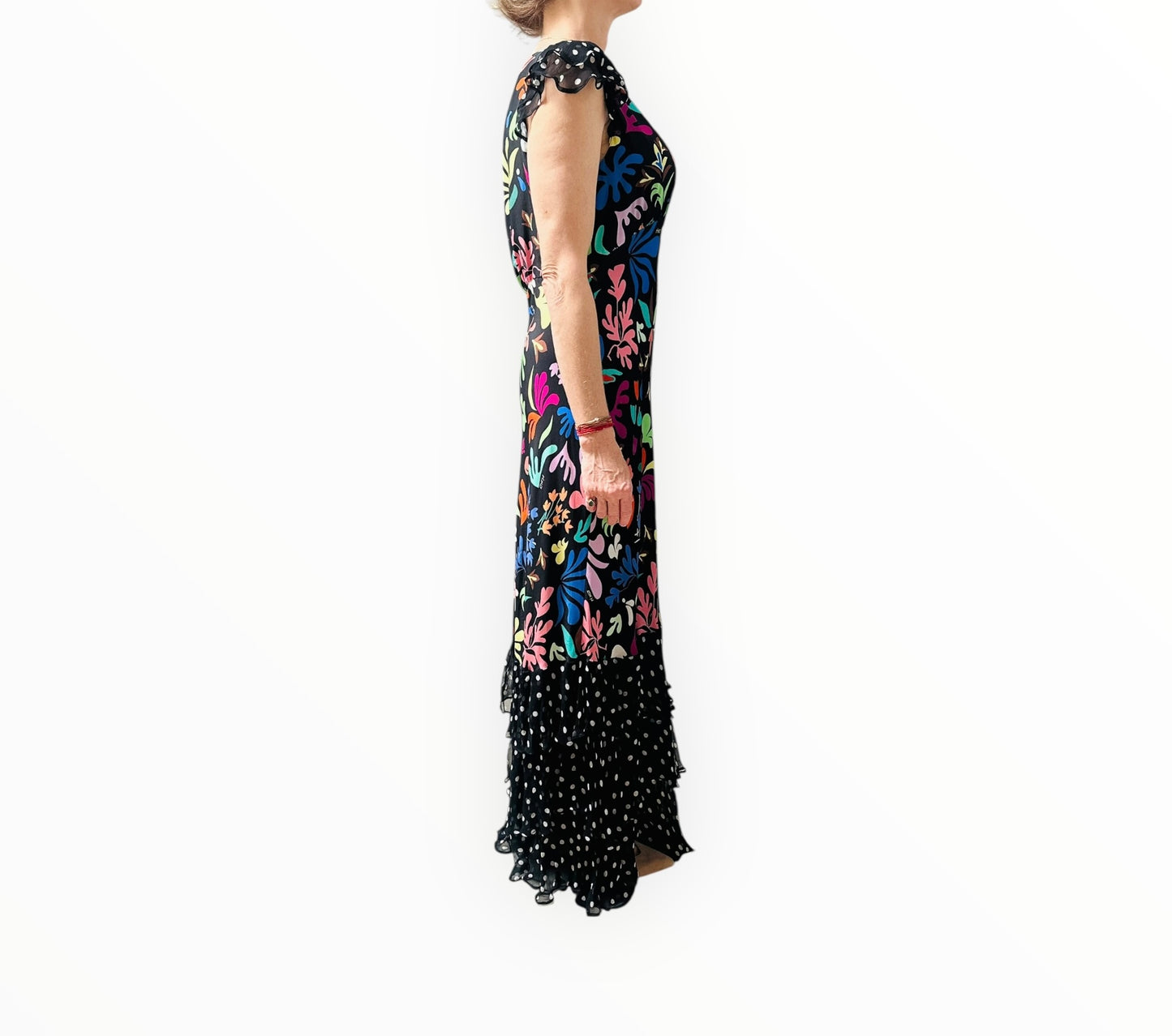 Rixo Ossy Dress - Black Multi - Size 14
