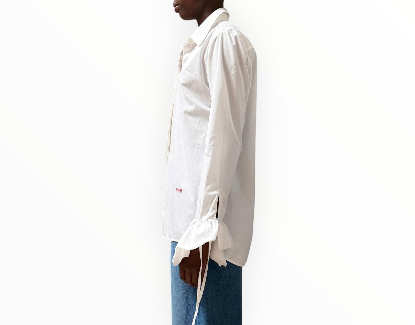 VVB by Victoria Beckham Classic Shirt with Ties - White - Size AU10