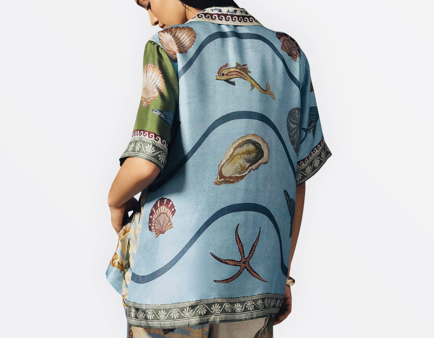 RT006284 - Alemais Bath House Silk Shirt - Multi- Size AU8