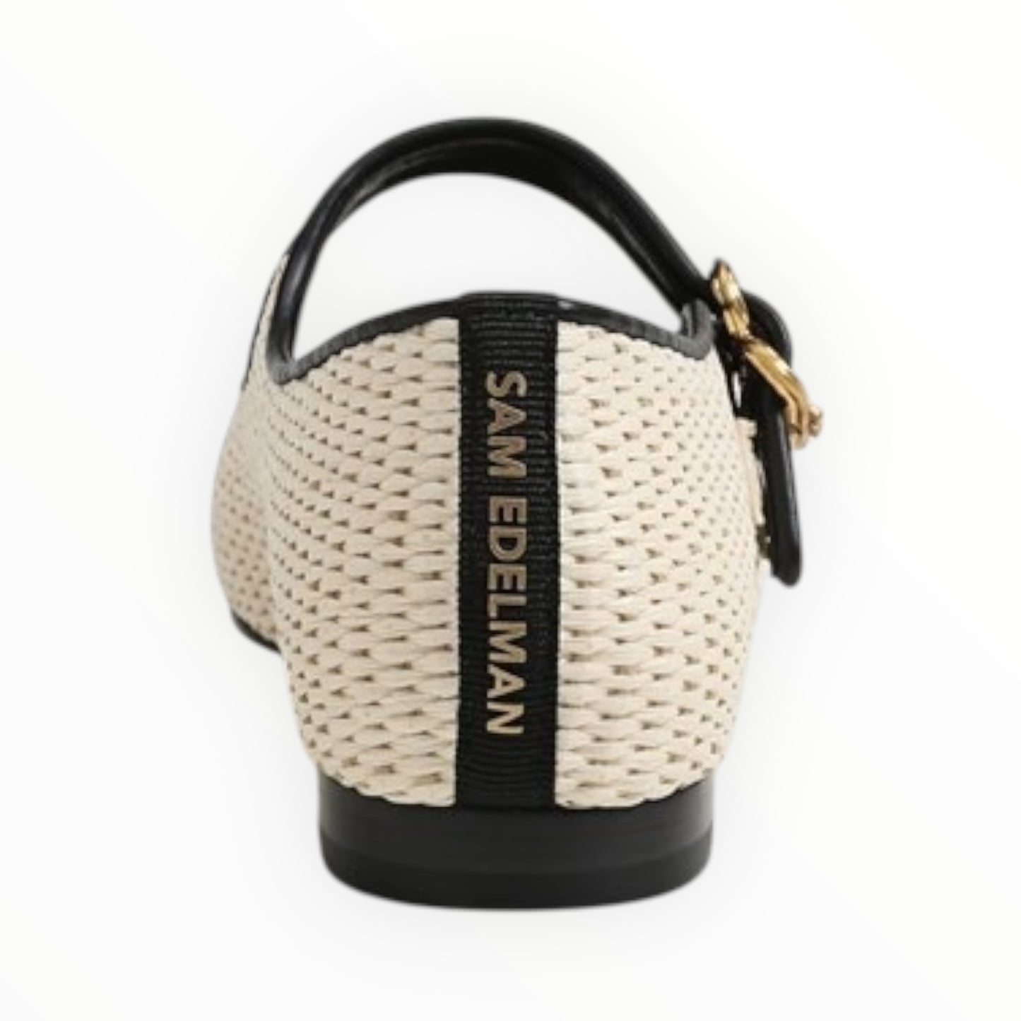 Sam Edelman Michaela Linen Flats - White/Black - Size 9