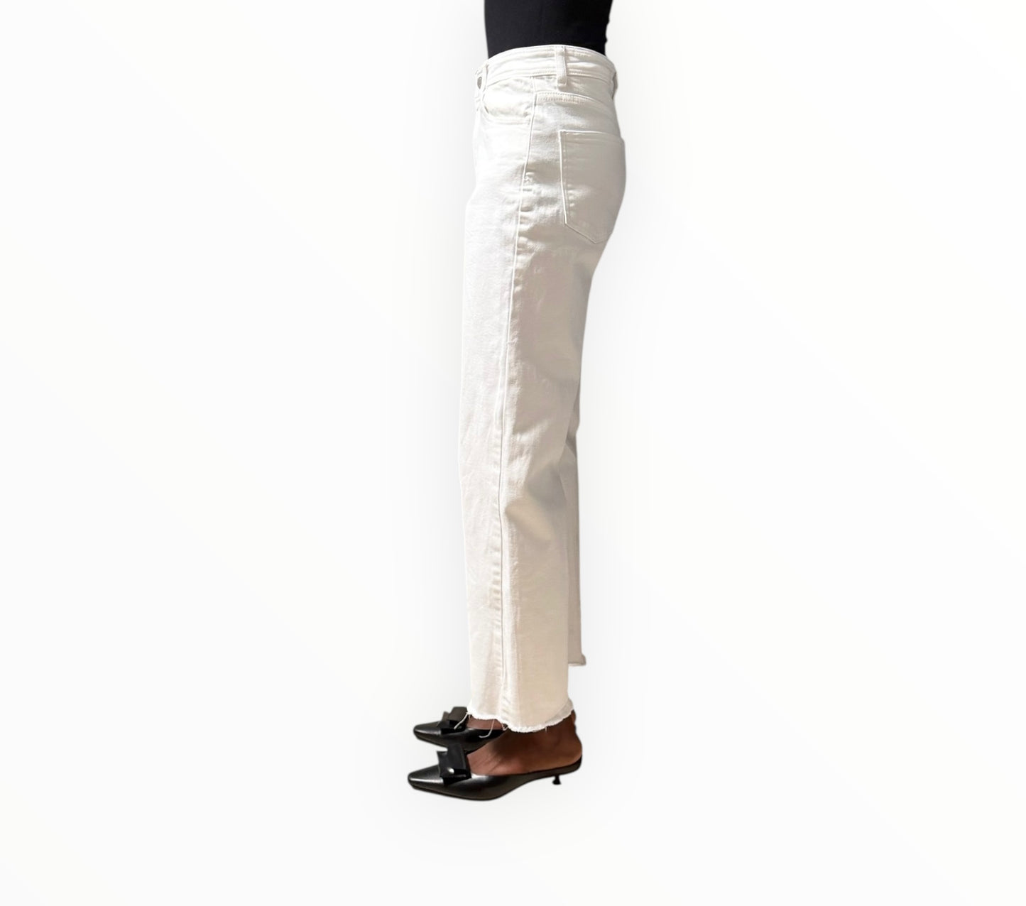 Viktoria & Woods Raw Hem Pants - White - Size 6