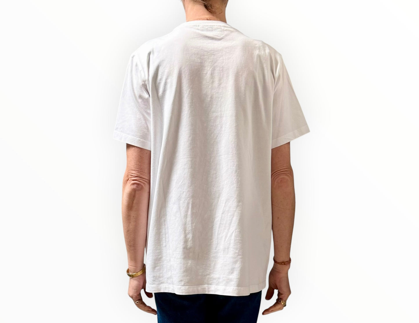 Ganni Kitty Print Tee - White - Size M