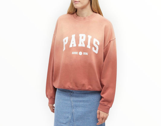 Anine Bing Paris Sweatshirt- Red/Pink - Size S