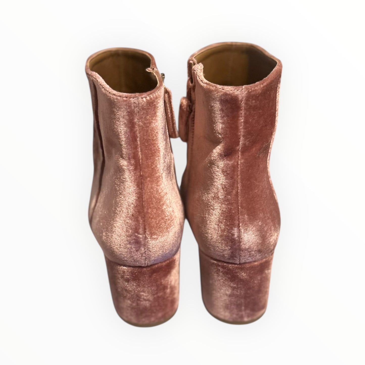 Aquazzura Velvet Ankle Boots - Pink - Size 40
