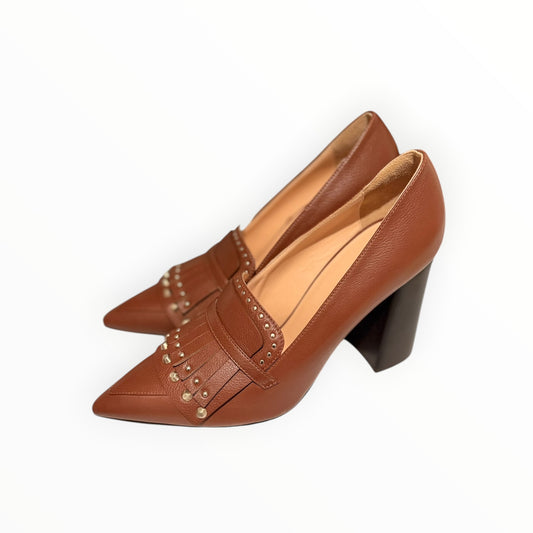 Scanlan Theodore Kiltie Block heel Pumps - Tan - Size 41