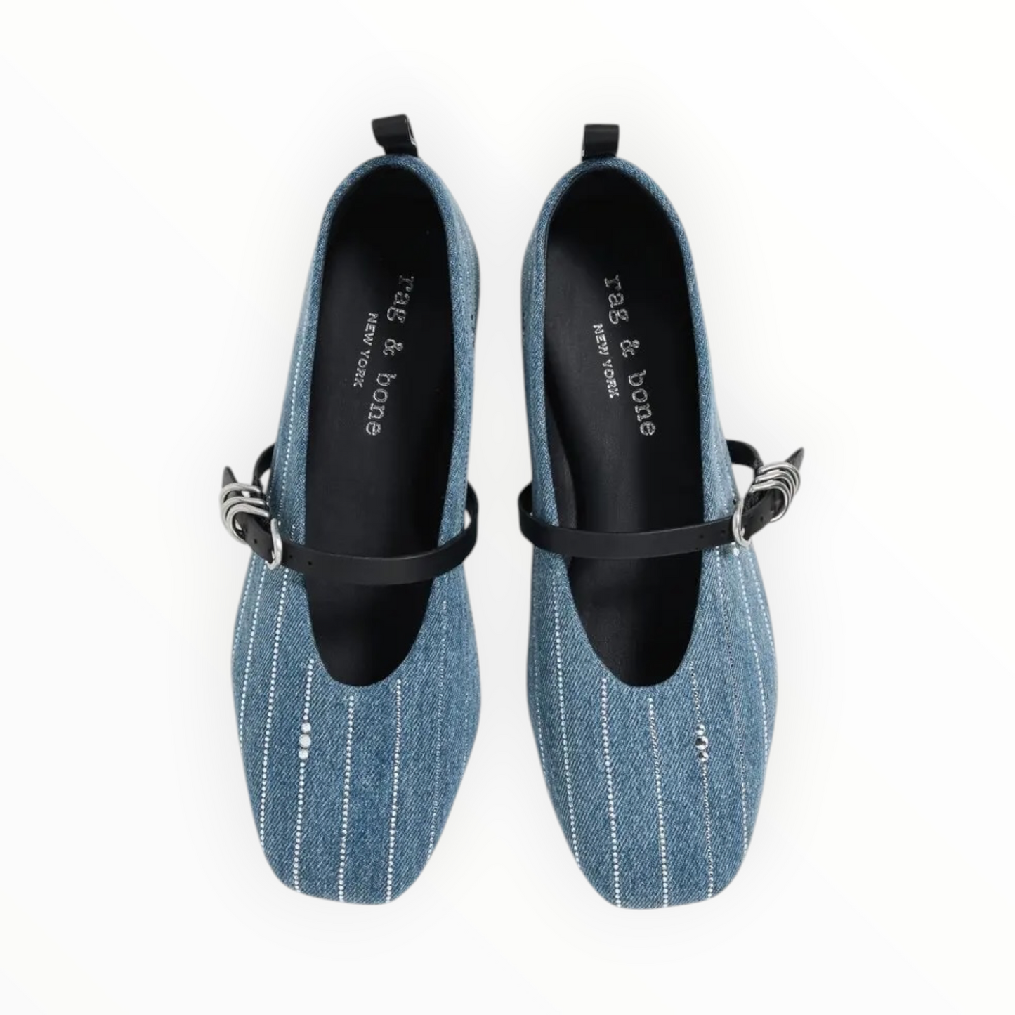 Rag & Bone Spira Mary Janes - Denim - Size 37