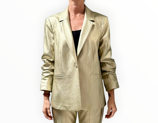 Cinq A Sept Kylie Jacket - Gold - Size AU14