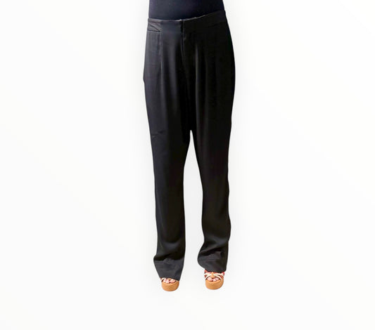 Bassike Split Hem Pants - Black - Size 2