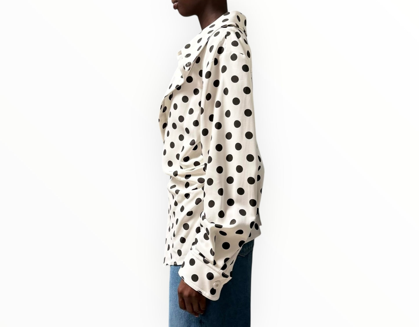 Jacquemus L'amour D'un Gitan Blouse - White/Black - Size 42