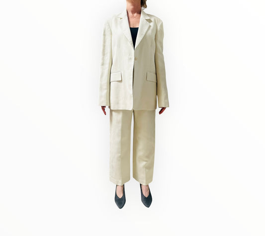 Raey Trouser Suit - Cream - Size 8