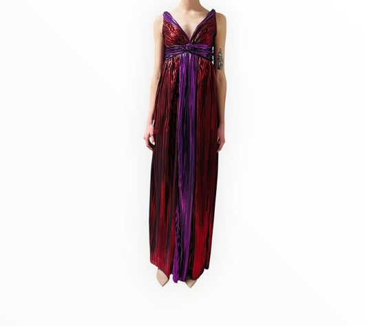 Sabina Musayev Naomi Foil Dress - Red/Pink - Size M