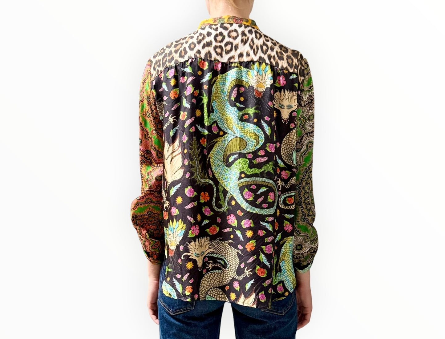 La Prestic Ouiston Paisley Dragon Print Shirt - Multi - Size 3